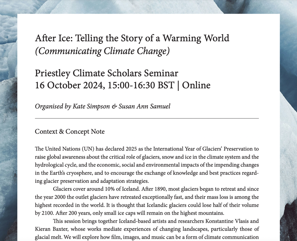 After Ice: Telling the Story of A Warming World