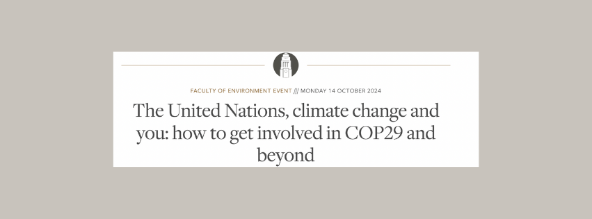 The United Nations, climate change and you: how to get involved in COP29 and beyond